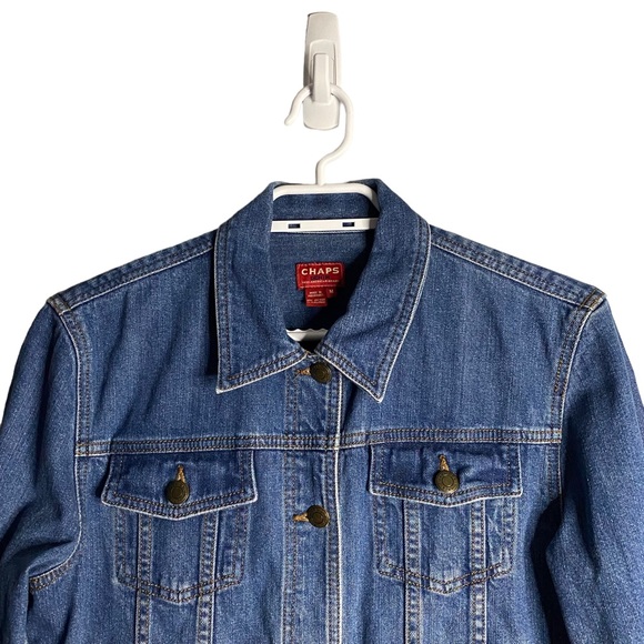 Chaps Women's Medium Indigo Denim Jacket - Picture 2 of 8